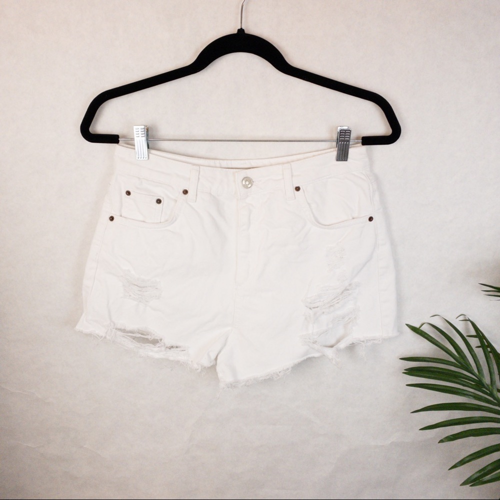 Topshop Moto Mom Denim Jean High Waisted Shorts